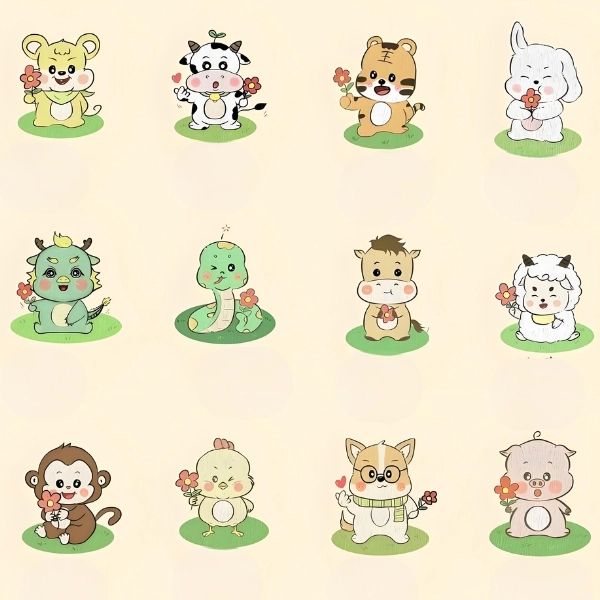 12 con giáp chibi đẹp