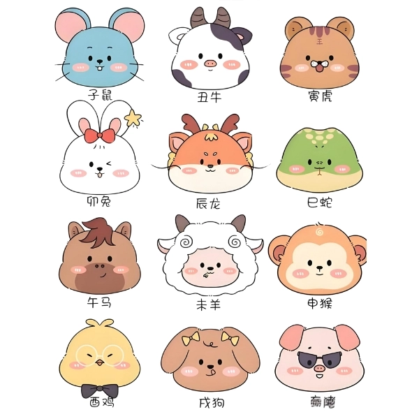 12 con giáp chibi siêu đáng yêu