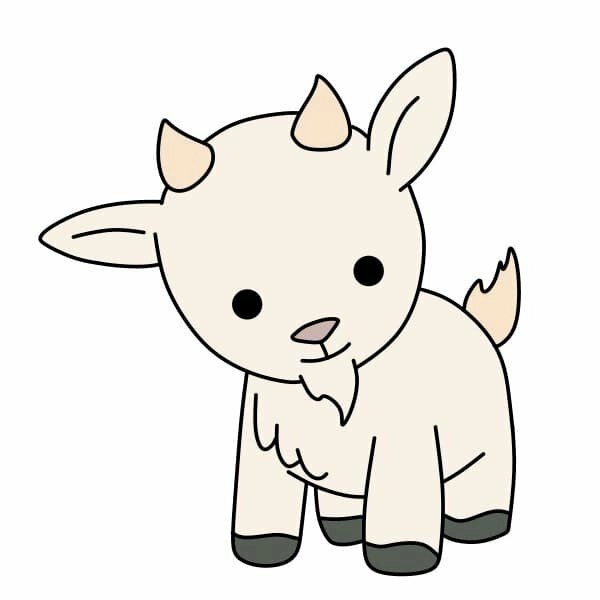 hình vẽ dê chibi đẹp