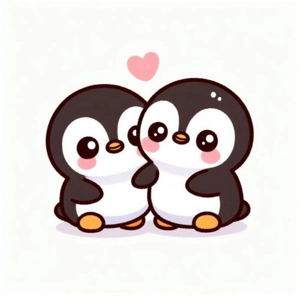 Hình chibi chim cánh cụt ngộ nghĩnh