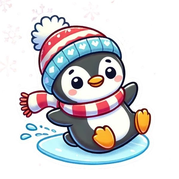 Chibi chim cánh cụt nhỏ xinh
