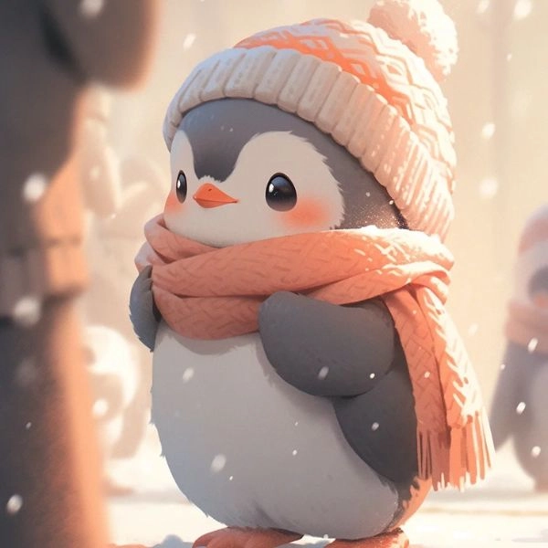 Hình chibi chim cánh cụt đáng yêu
