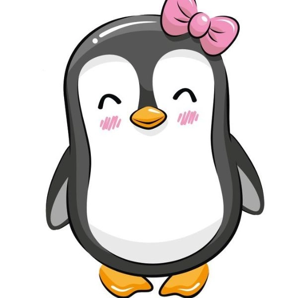 Chibi chim cánh cụt hoạt hình