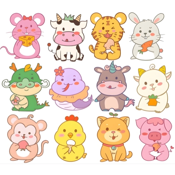 ảnh 12 con giáp chibi anime