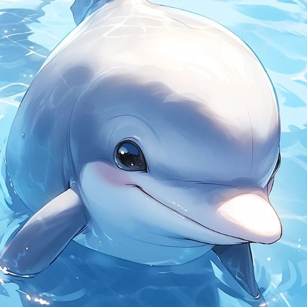 ảnh cá heo chibi cute