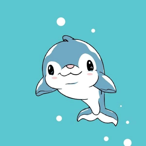 ảnh cá heo chibi em bé