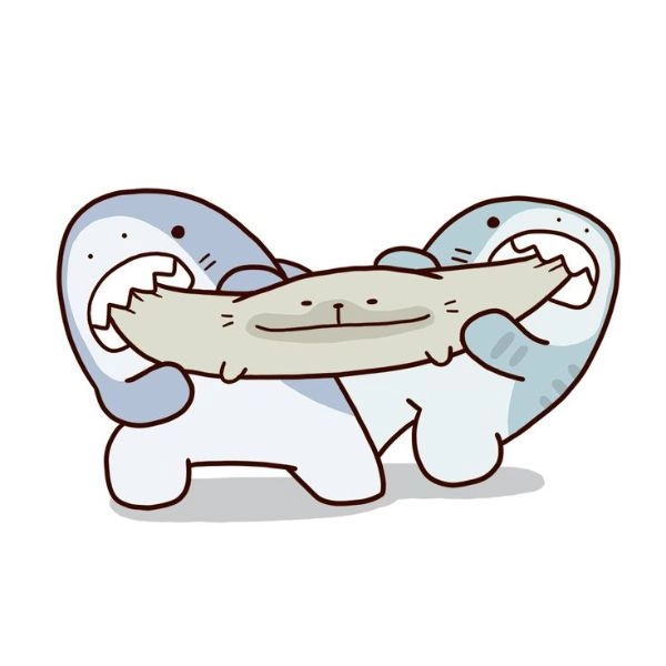 Cute hình cá mập chibi đáng yêu