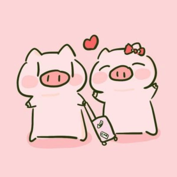 cute hình vẽ con heo chibi cực đẹp