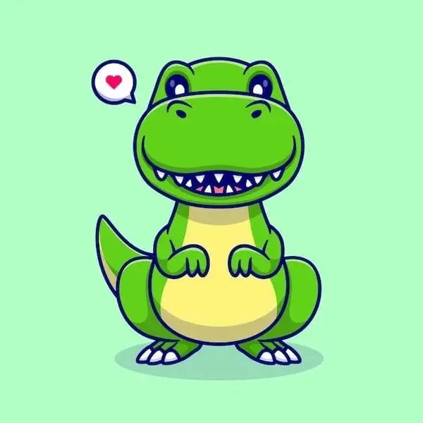 ảnh chibi khủng long đáng yêu