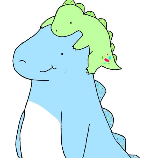 ảnh chibi khủng long dễ thương