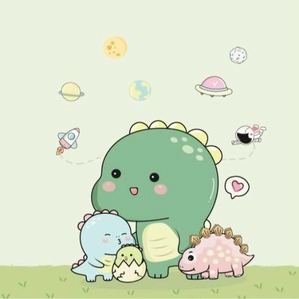 Khủng long chibi dễ thương mê ly