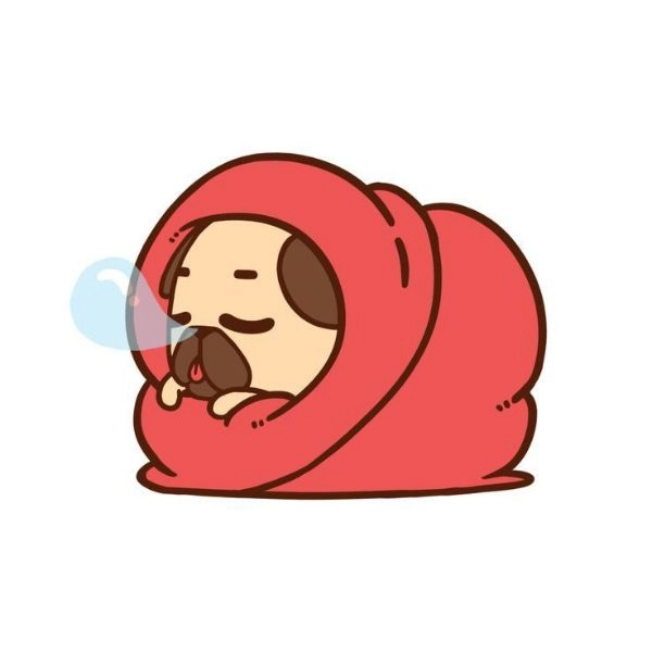 ảnh chó con chibi cute ngủ say