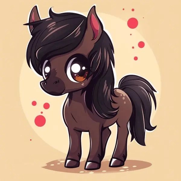 ảnh chú ngựa chibi