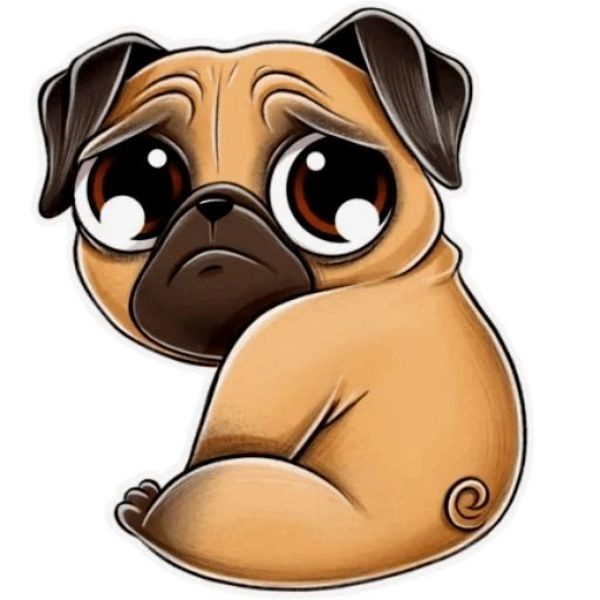 ảnh con chó chibi mếu