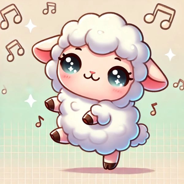 ảnh con cừu chibi ca hát