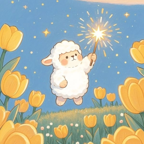 ảnh con cừu chibi đốt pháo