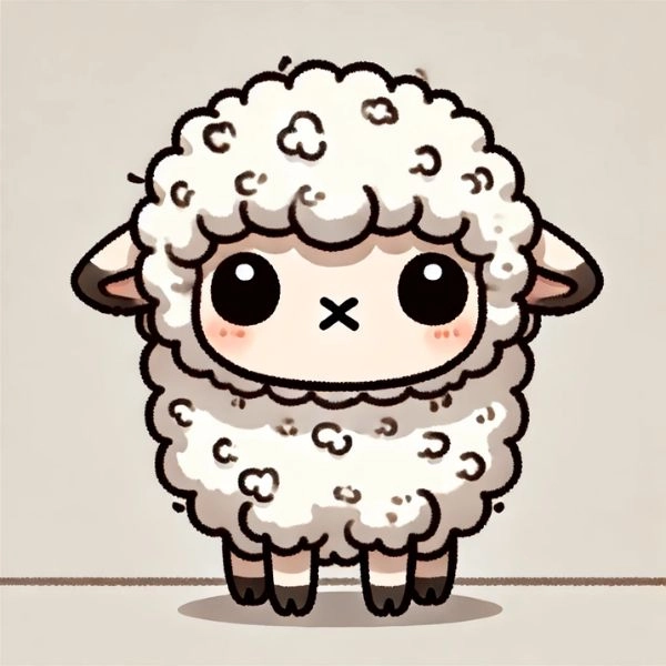 ảnh con cừu chibi xấu xí đáng yêu