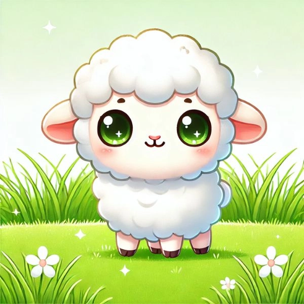 ảnh con cừu chibi xinh cute