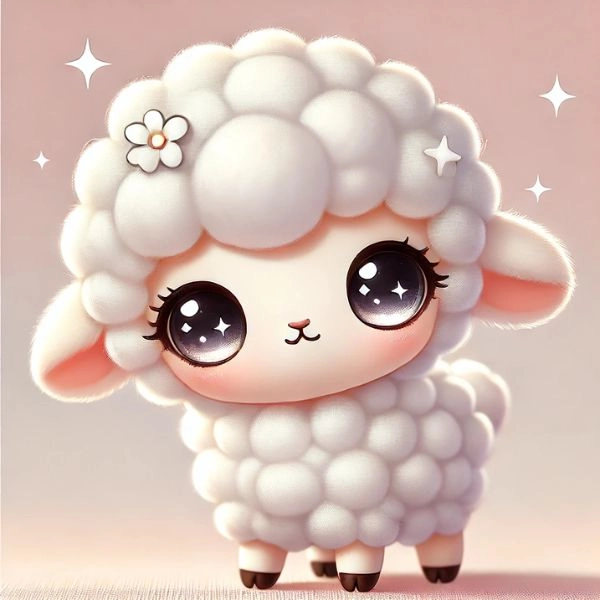 ảnh con cừu chibi xinh yêu