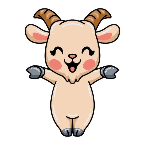 ảnh con dê chibi cute