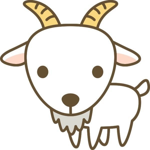 ảnh con dê chibi đầu to