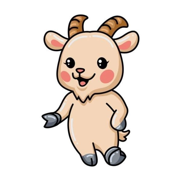 ảnh con dê chibi dễ thương