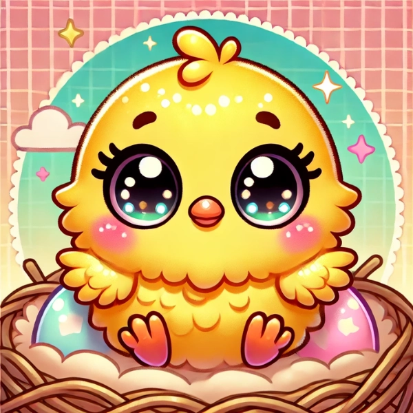 ảnh con gà cute chibi
