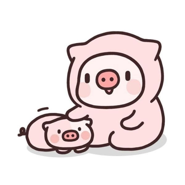 ảnh con heo chibi cute