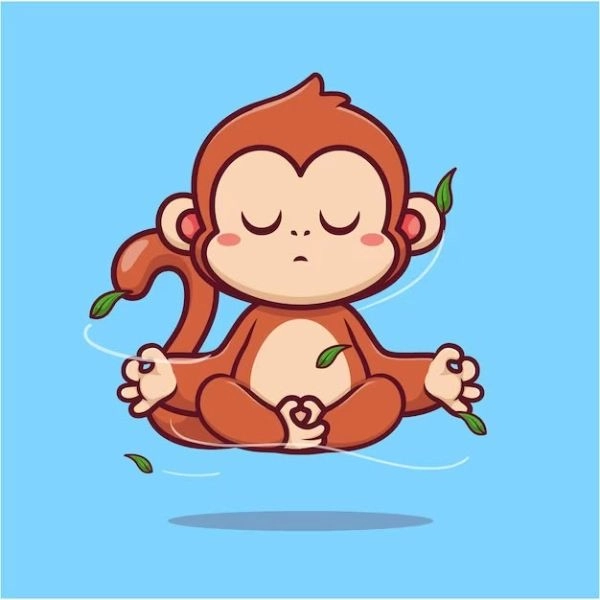 Khỉ cartoon chibi dễ thương