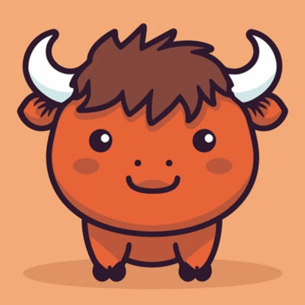 ảnh con trâu chibi