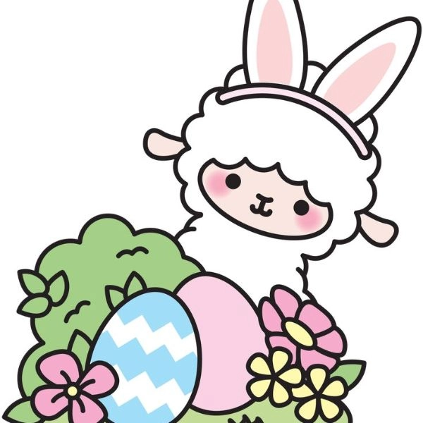 hình con cừu cute dễ mến