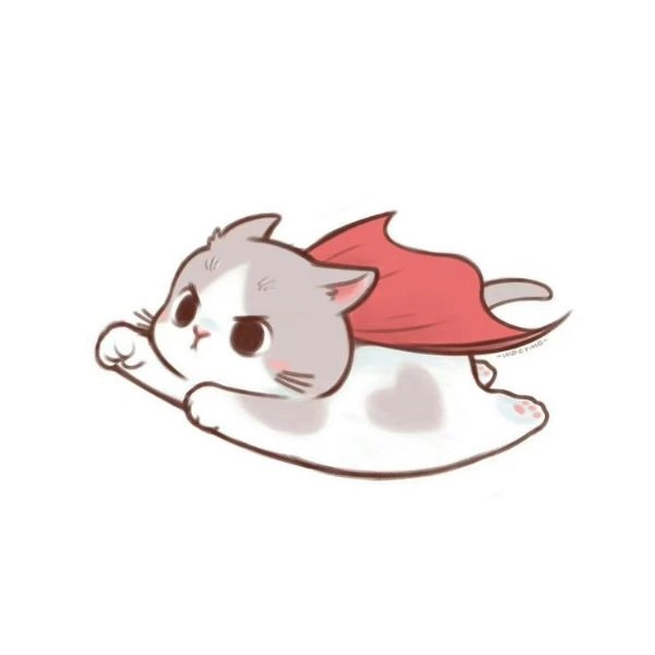 ảnh mèo chibi cute bay