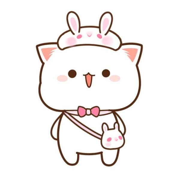 ảnh mèo chibi cute dễ thương
