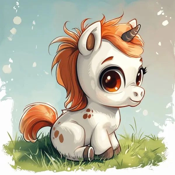 ảnh ngựa con chibi