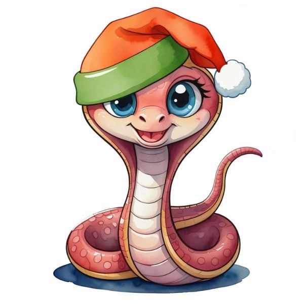 Hình con rắn chibi ngộ nghĩnh