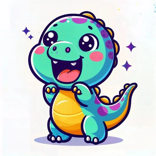 rồng hoạt hình kiểu chibi cute 