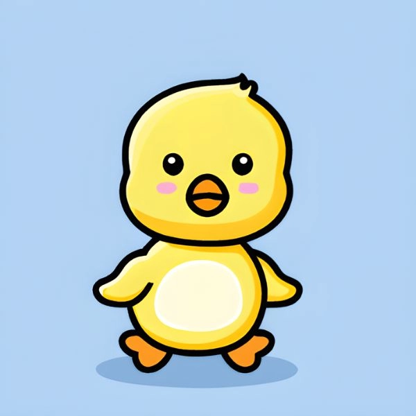 ảnh vịt chibi vàng