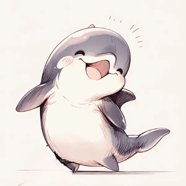 cá heo chibi cute