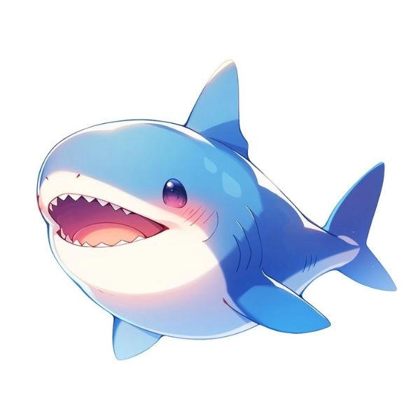 cá mập chibi hài hước