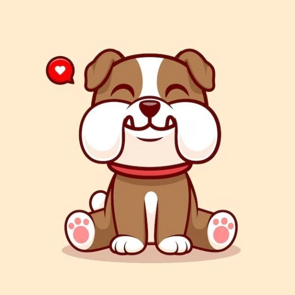 chibi con chó mặt xệ