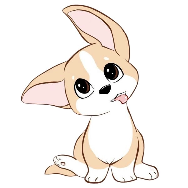 chibi con chó ngu ngốc