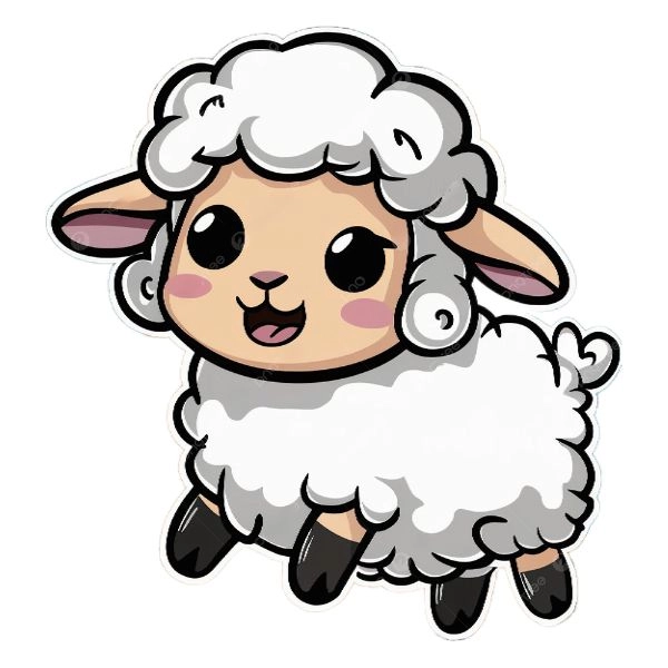 con cừu chibi dễ thương