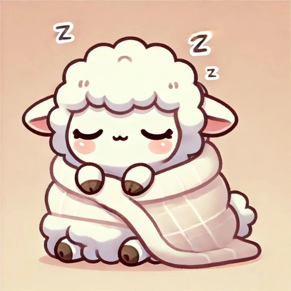 con cừu chibi ngủ