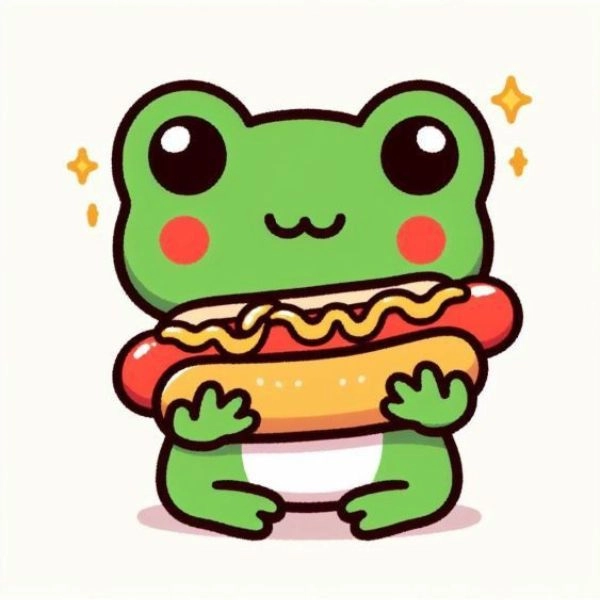 hình vẽ con ếch chibi dễ thương