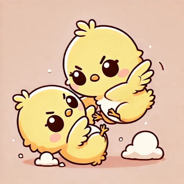 hình con gà chibi ngộ nghĩnh