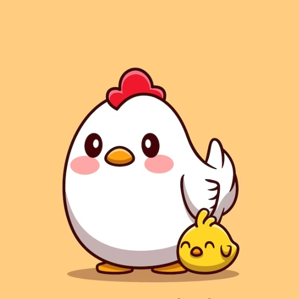 con gà chibi đáng yêu