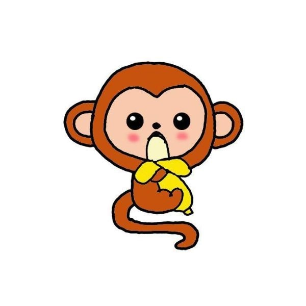 Khỉ chibi hoạt hình dễ thương