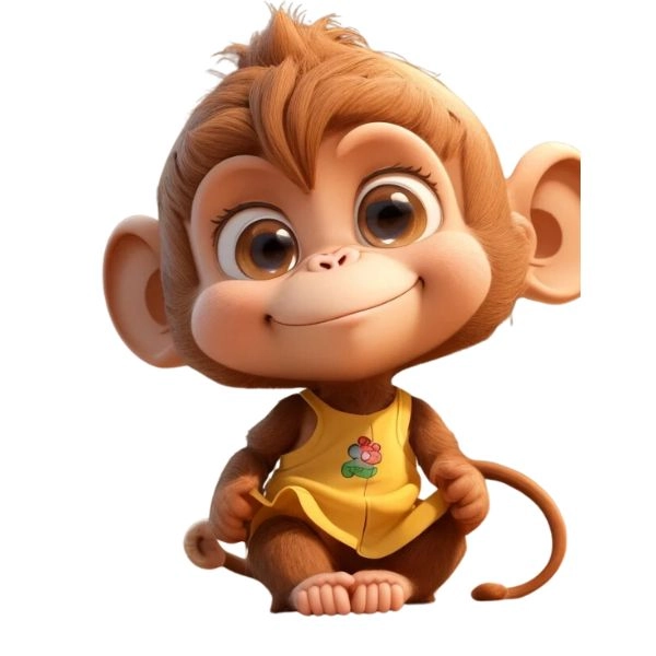 con khỉ chibi cute đẹp nhất