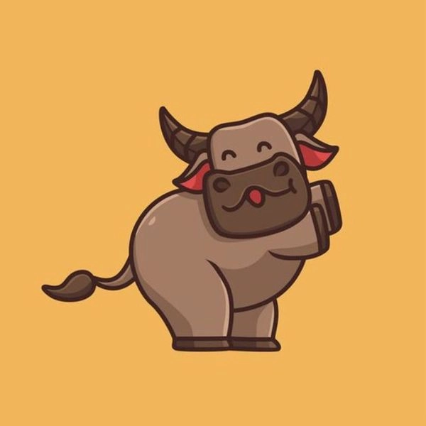 Trâu chibi cute ngộ nghĩnh