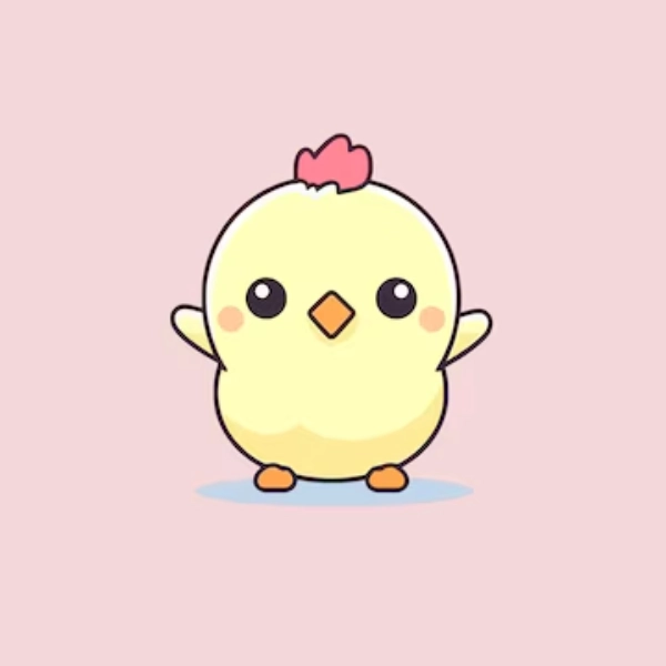 gà con cute chibi